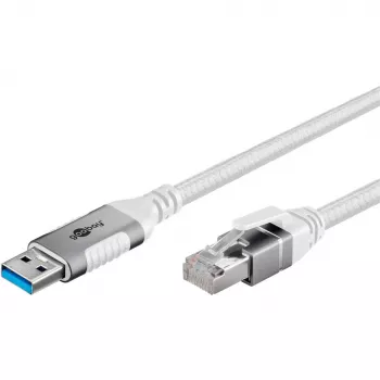 Goobay 74161 - Netzwerk-Adapterkabel USB 3.0 Typ A Gigabit-Ethernet 5 m - Netzwerkkarte - 1.000 Mbit/s (74161)