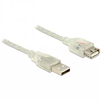 USB-Kabel DeLOCK 83883 USB 2.0 2 m Transparent