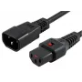 Microconnect PC1024 Stromkabel Schwarz 1 m C13 Kupplung C14 Kupplung