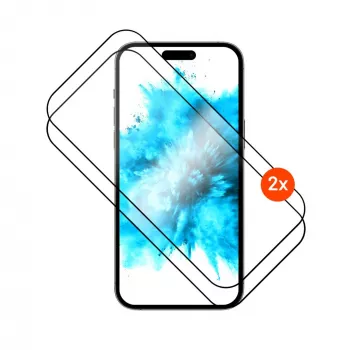 Gehärtetes Glas-Displayschutz FIXED für Apple iPhone 17 2.5D Full Cover — 2 Stück, schwarz