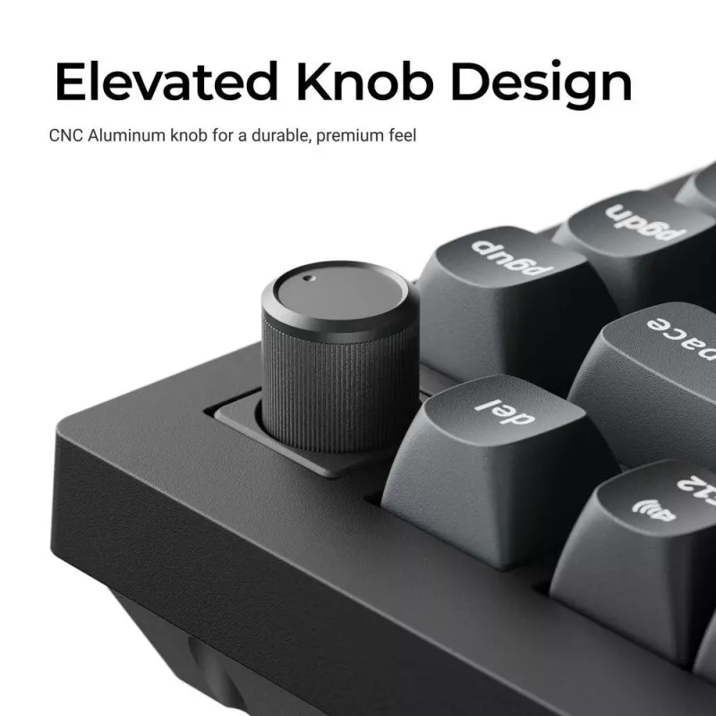 Mechanische 75%-Tastatur Keychron V1 Ultra 8K — QWERTY, Bluetooth & Kabel, RGB, Schwarz