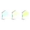Media-Tech MT222 Leditou LED-Schreibtischlampe mit 15-W-Qi-Ladestation, Uhr, Wecker, Thermometer, weiß
