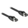 Delock - Patchkabel - RJ-45 (M) zu RJ-45 (M) - 50 cm - 7,5 mm - SFTP, PiMF - CAT 8.1 - halogenfrei, Zugentlastung - Schwarz (80232)