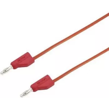 VOLTCRAFT Prüfleitung [Stecker 4 mm - Stecker 4 mm] 1 m Rot MSB-300 (MSB-300-1-Rot)