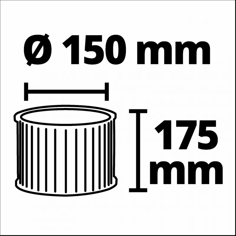 Einhell 2351126 Faltenfilter für Nass-/Trockensauger, Staubklasse L