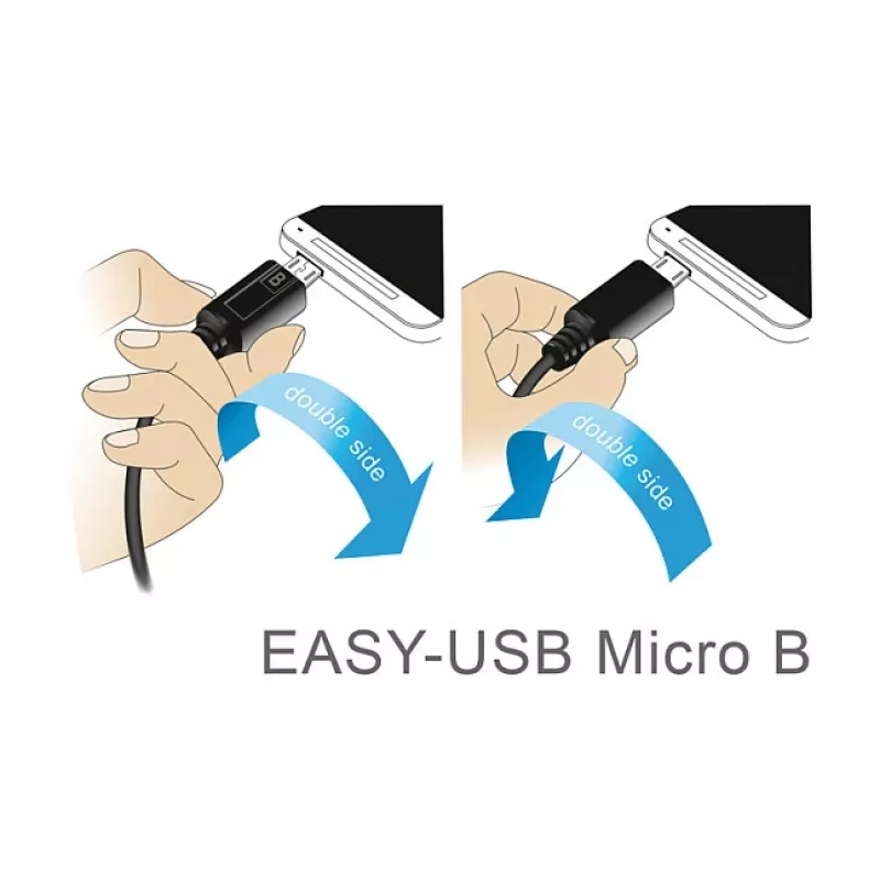 USB-Kabel DeLOCK 84804 USB 2.0 0,2 m USB A Micro-USB B Schwarz