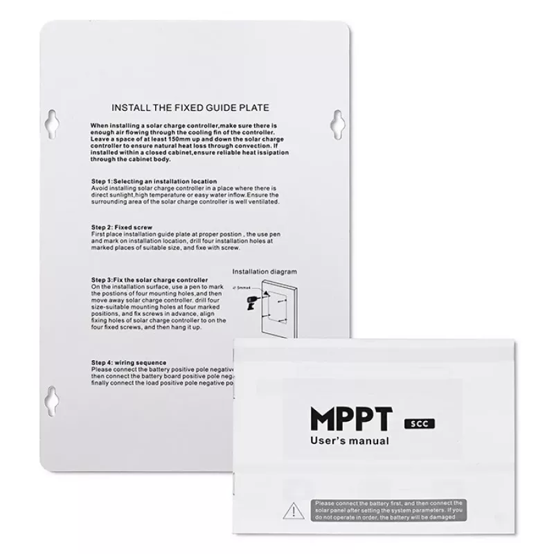 Solar-MPPT-Laderegler QOLTEC 40A 12V/24V mit LCD-Anzeige