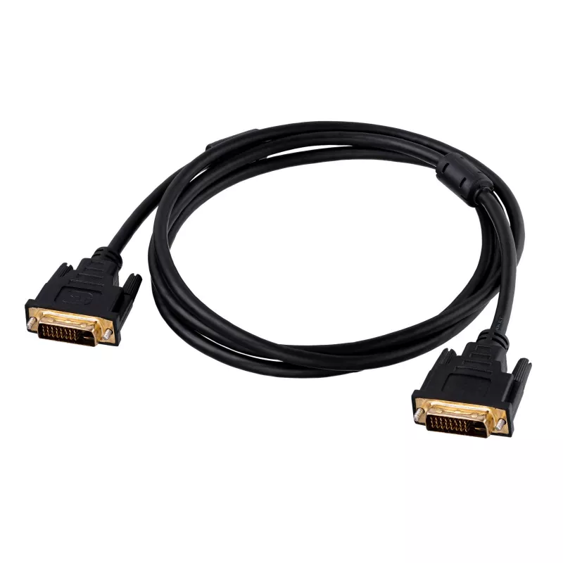 Akyga AK-AV-06 DVI-D Dual-Link-Kabel (24+1), Stecker auf Stecker, 1,8 m, Schwarz