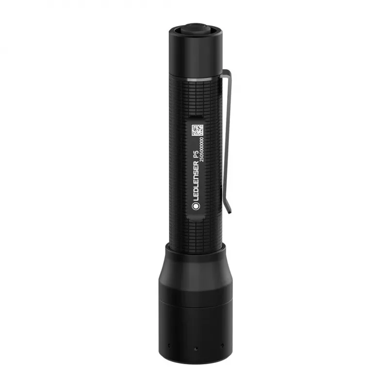 Ledlenser P5 LED-Taschenlampe mit Clip, Schwarz
