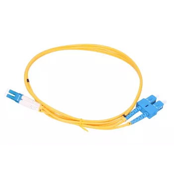 Glasfaser-Patchkabel Extralink EX.3630, 0,5 m, G.657.A1, SC zu LC, FTTH, Duplex, gelb