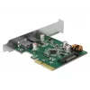 DeLOCK 90299 PCIe x4 Karte, 1x USB Type-C + 1x USB Type-A, USB 3.2 Gen 2 (10 Gbps)
