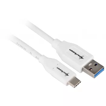 USB 3.2 Gen 2 Kabel, USB-A Stecker > USB-C Stecker (Weiß, 0,5 Meter)
