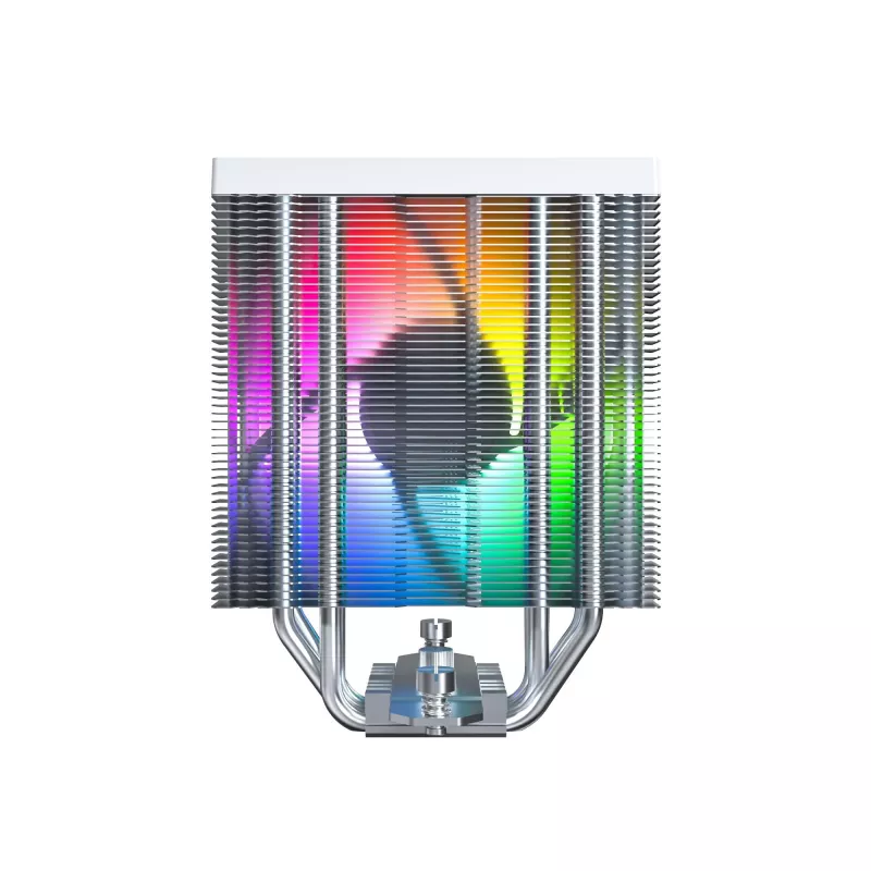 Montech NX400 White ARGB CPU-Luftkühler, 120 mm, Multi-Sockel, weiß