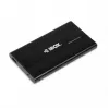 iBOX HD-02 externes Gehäuse für 2,5-Zoll-SATA-Laufwerke, USB 3.0, Aluminium, Schwarz