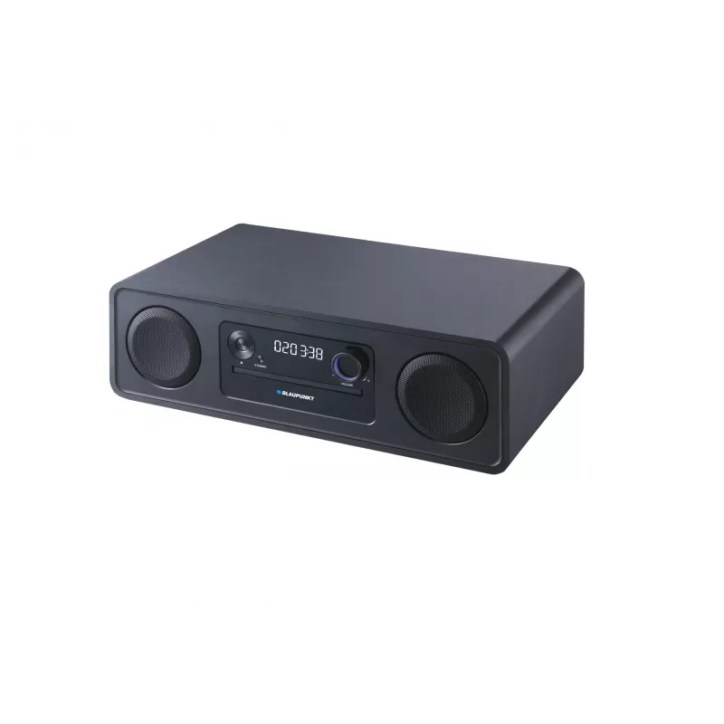 Blaupunkt MS20BK Micro-Hi-Fi-System, Bluetooth, CD/CD-RW/MP3/WMA, FM-Radio, USB, AUX, Uhr/Wecker, 120 W, schwarz