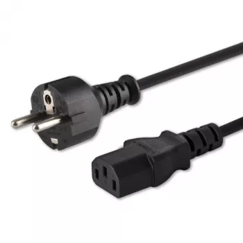 Netzkabel SAVIO CL-138 — IEC C13 auf Typ E, 1,8 m, schwarz