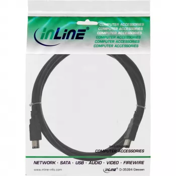 InLine FireWire 400 1394 Kabel 6 Pin Stecker / Stecker 1m