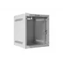 Lanberg WF10-2306-10S 10" Wandschrank (Rack) 6U, 336×280×310 mm, Glastür, 20 kg, grau (RAL 7035)