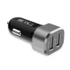 Auto-Ladegerät 2xUSB 2,4A Aluminium
