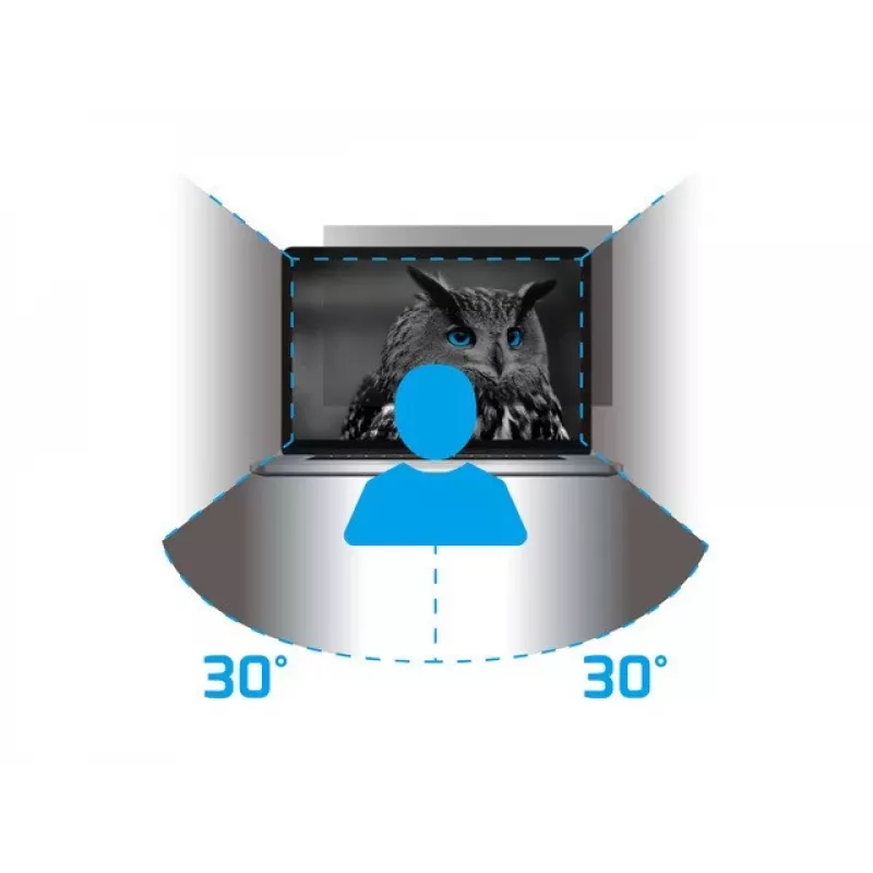 NATEC Owl NFP-2118 Blickschutzfilter für 27-Zoll-Monitore (68,6 cm) 16:9, 598×337 mm, entspiegelt, schwarz