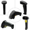 Qoltec 50853 Hand-Laser-Barcodescanner 1D/2D, kabelgebunden USB, 1,65 m Kabel, 97x65x167 mm, 105 g, Schwarz