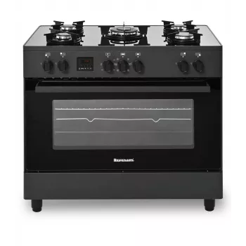 Freistehender Gas-/Elektroherd Ravanson KWGE-K90, 5 Kochzonen, 90 cm, Ofen 105 L, Touch-Steuerung