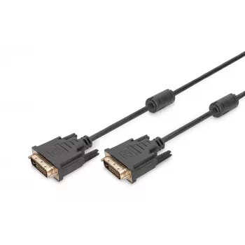 Assmann DVI connection cable. DVI(24+1). 2x ferrit M/M. 10.0m. DVI-D dual link. UL. bl (AK-320101-100-S)