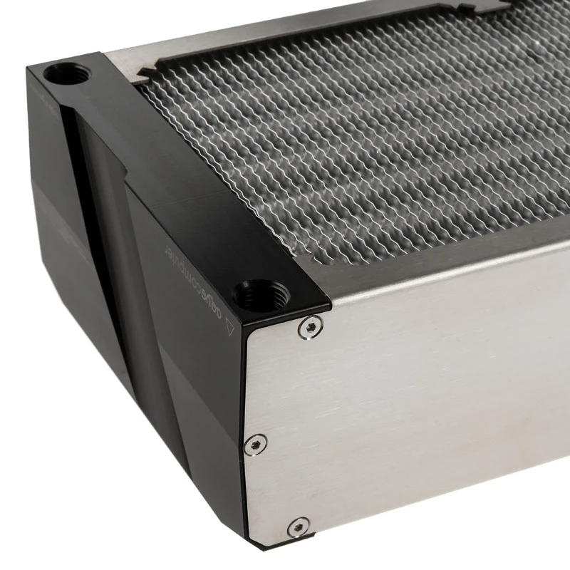 Radiator Aqua-Computer airplex radical 4/360 — Aluminium/Kupfer/Edelstahl, 400×140×73 mm