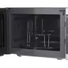 Sharp YC-MG01E-S Mikrowelle mit Grillfunktion, 20 l, 800 W, freistehend, Silber/Schwarz