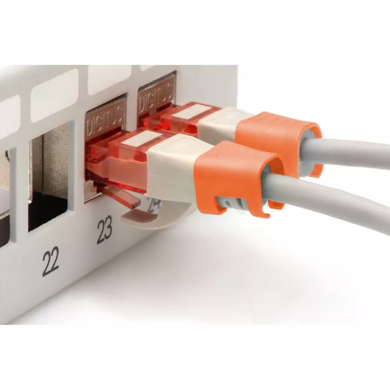 Digitus A-CC-O Farbclips für Patchkabel, orange (100 Stück)