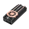 GrauGear G-M2U4-40G-F externes M.2-NVMe-SSD-Gehäuse, PCIe 4.0, USB4 (USB-C), 40 Gbit/s, Aluminium, mit Lüfter, Schwarz