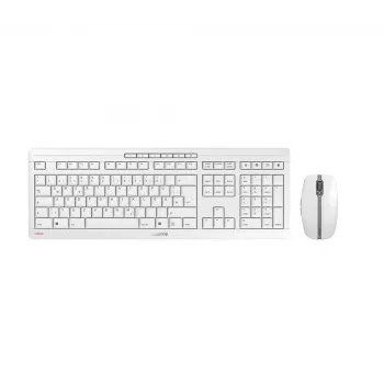 CHERRY Stream Desktop Tastatur Maus enthalten Büro RF Wireless QWERTZ Deutsch Weiß