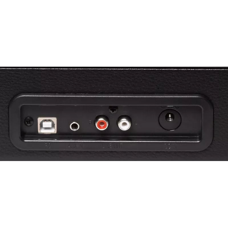 Denver VPL-120 USB-Plattenspieler mit eingebauten Lautsprechern, Schwarz