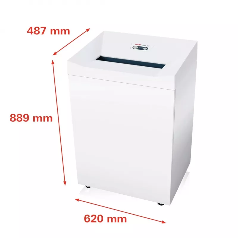 Shredder HSM Pure 740 Streifenschnitt 5,8 mm, 400 mm Arbeitsbreite, schreddert CDs und Kreditkarten