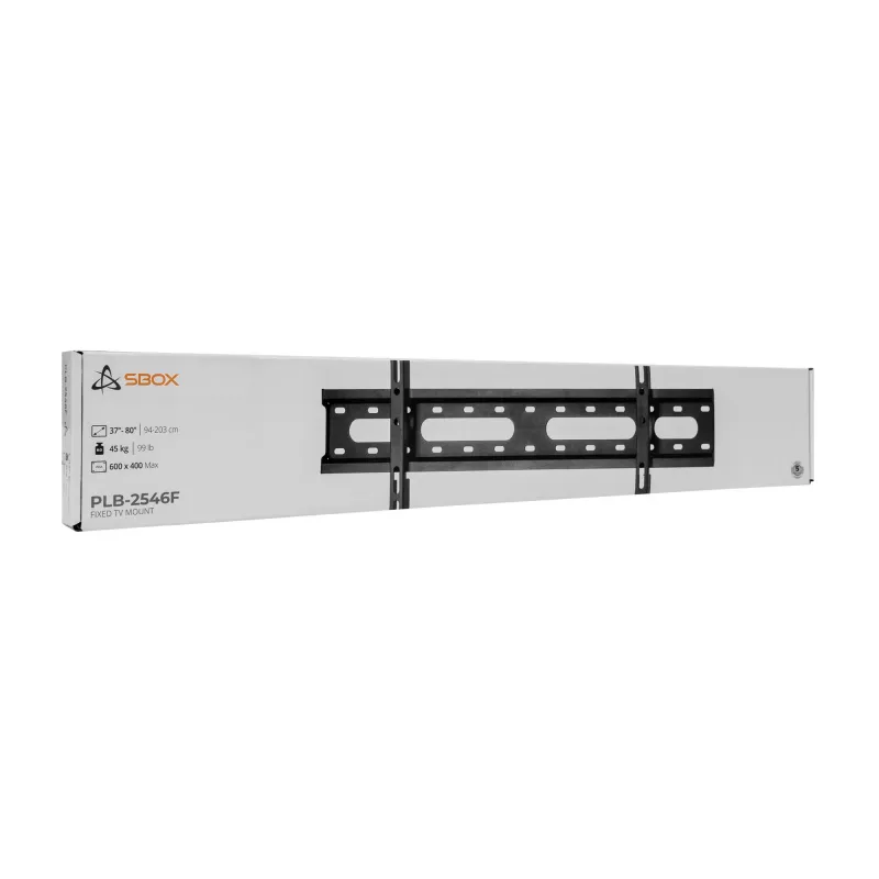 Sbox PLB-2546F-2 feste TV-Wandhalterung, 37–80 Zoll, bis 45 kg, VESA 600x400