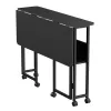 Klapptisch Maclean, schwarz, mobil 100x58 cm, max. 50 kg, MC-126 B