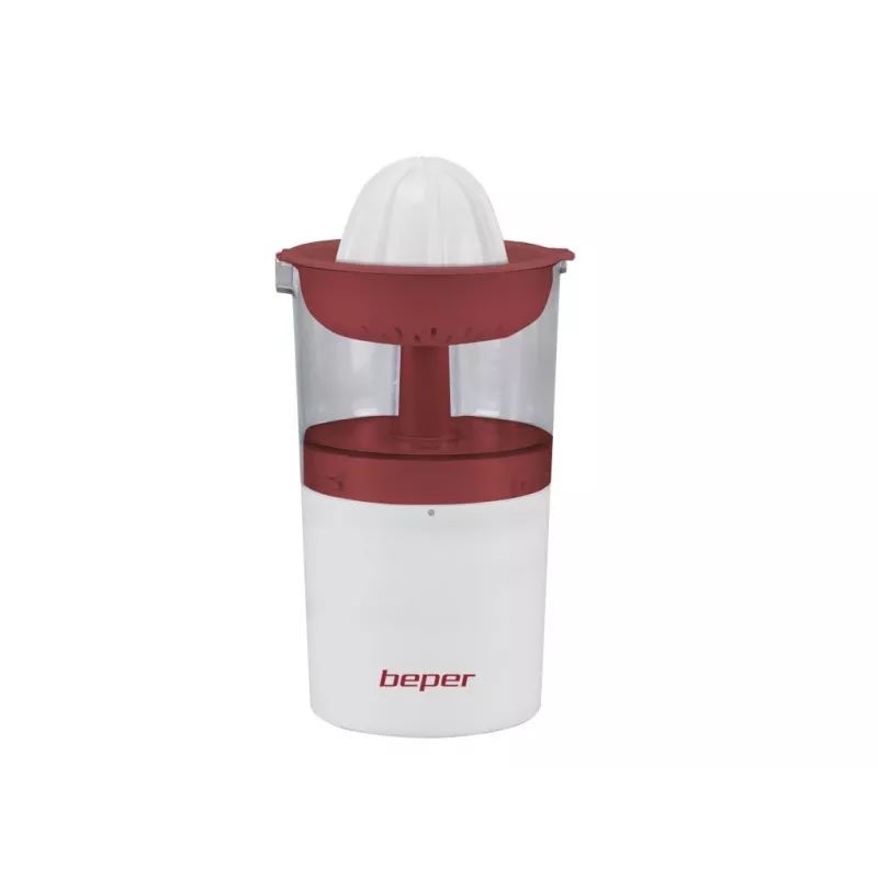 Beper P102EST100 USB-wiederaufladbare Zitruspresse, 250 ml, Weiß/Rot