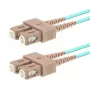 Glasfaserkabel LOGON AL5SCSC25I/3I OM3 25 m SC–SC 50 µm Vollduplex Aqua