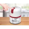 Beper P102ROB050 USB-wiederaufladbarer Zerkleinerer, 0,25 L, 30 W, Weiß/Rot