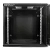 Qoltec 54488 19-Zoll-Wandmontage-Rackschrank, 12U, 600 x 635 x 450 mm, perforierte Tür