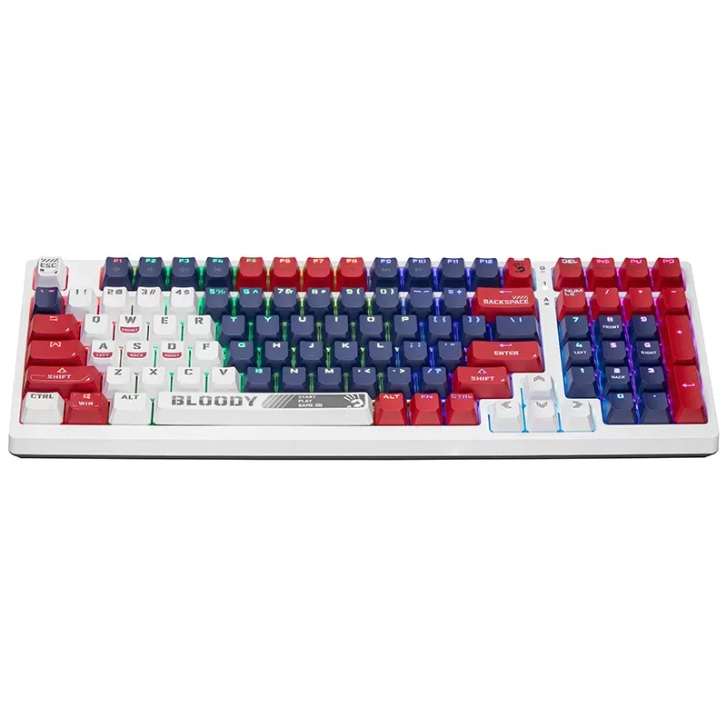 A4Tech Bloody S98 mechanische Gaming-Tastatur, USB, Sports Navy, BLMS Red Plus Switches