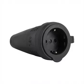 ABL 100000049 Original-Kupplung. SCHUKO. Gummi (TPE). schwarz. Manschette. IP44.