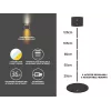 Beper P201UTP306 aufladbare höhenverstellbare LED-Lampe, stehend und wandmontierbar, 2,3 W, dimmbar, schwarz