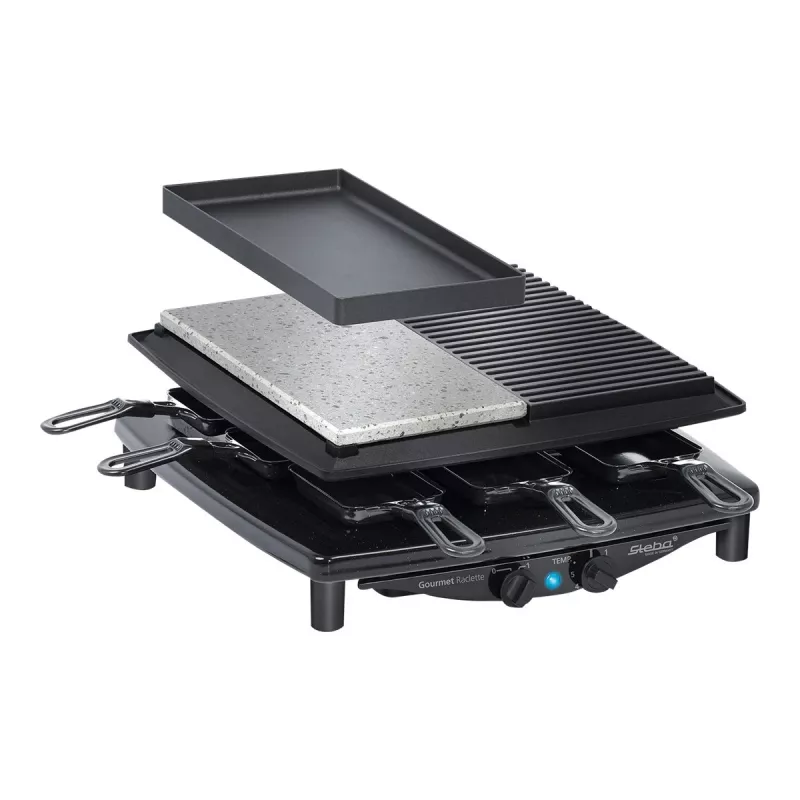 Steba RC 4 Plus Deluxe Raclette-Grill, Schwarz
