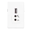 USB2.0+2x Miniklinken-Modul Garbot BN4900-USB A+2XJ Weiß 20 cm