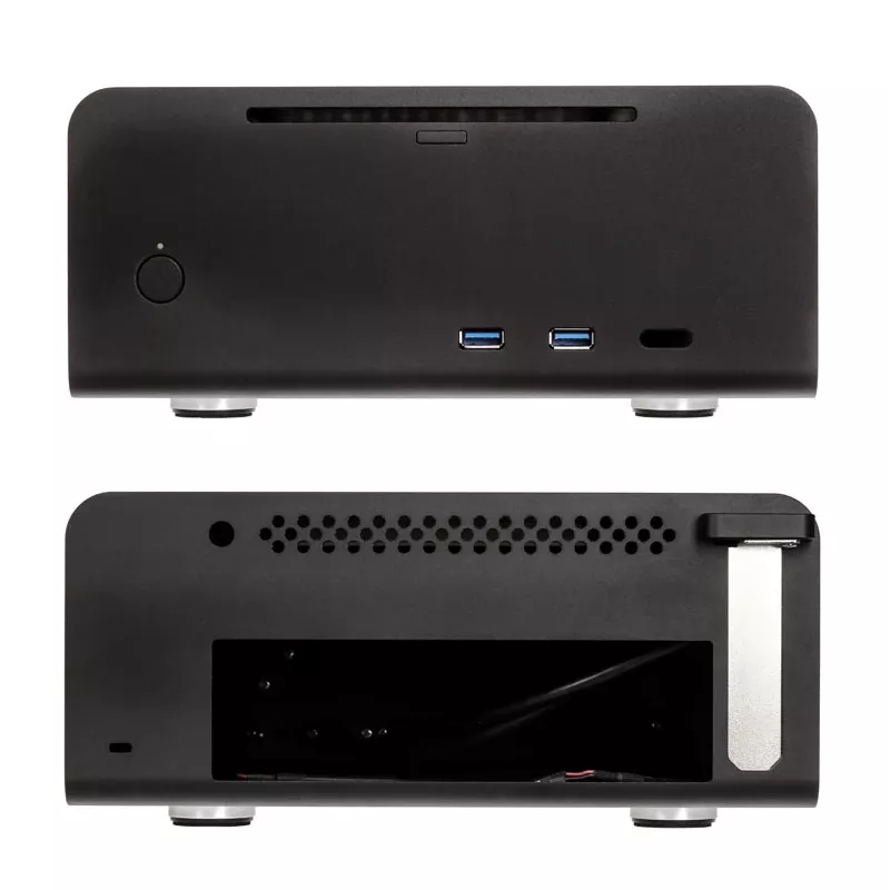 Streacom ST-FC8B Alpha Optical Fanless HTPC-Gehäuse + 120-Watt-Netzteil