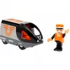Personenzug BRIO 63604700 orange-schwarz, Holzspielzeugzug-Set, kompatibel mit BRIO-Schienen