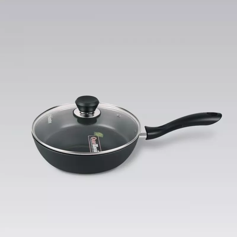 Maestro MR-1205-28 Bratpfanne mit Deckel, 28 cm, schwarz