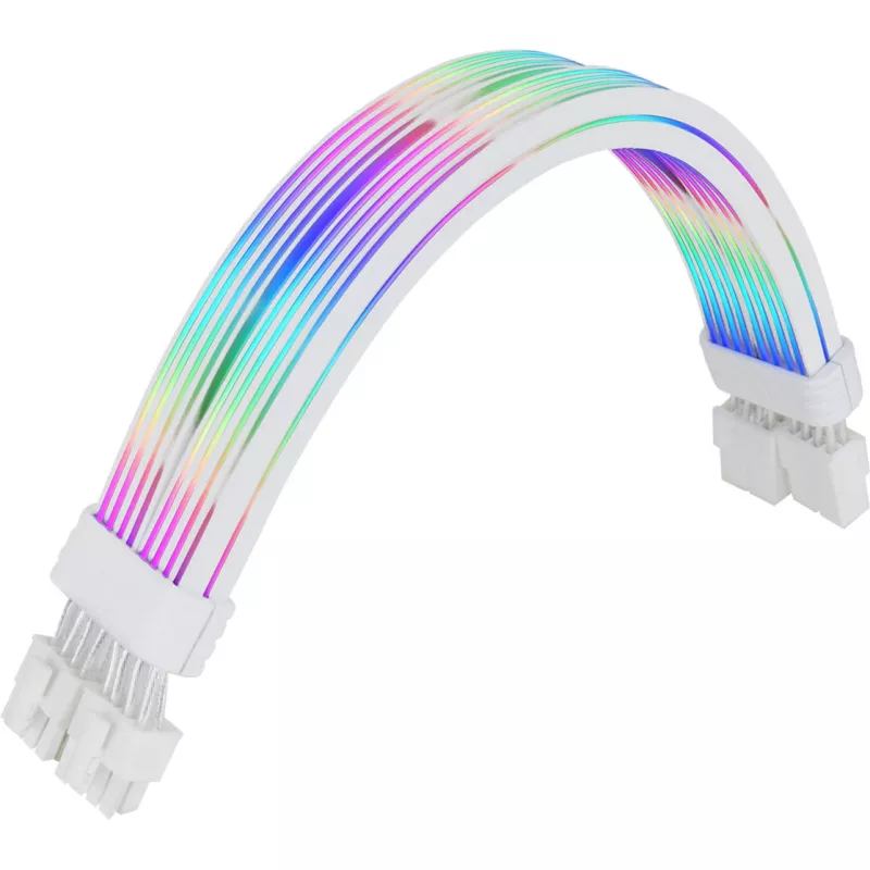 Thermaltake Tt Mod ARGB Snow Cable, 8-Pin, 300 mm, Weiß