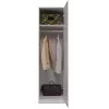 Kleiderschrank Top e Shop SD-50 BI mit 5 Einlegeböden, 1 Tür, weißem Rahmen